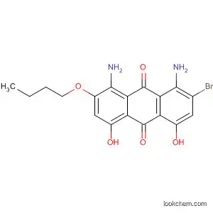 Molecular Structure of 88604-46-0 (9,10-Anthracenedione, 1,8-diamino-2-bromo-7-butoxy-4,5-dihydroxy-)