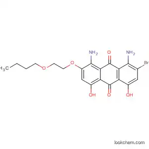 Molecular Structure of 88604-56-2 (9,10-Anthracenedione,
1,8-diamino-2-bromo-7-(2-butoxyethoxy)-4,5-dihydroxy-)