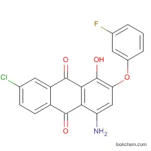 Molecular Structure of 88604-74-4 (9,10-Anthracenedione,
4-amino-7-chloro-2-(3-fluorophenoxy)-1-hydroxy-)