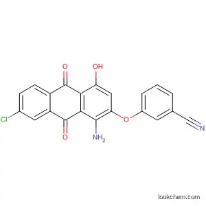 Molecular Structure of 88604-87-9 (Benzonitrile,
3-[(1-amino-7-chloro-9,10-dihydro-4-hydroxy-9,10-dioxo-2-anthracenyl)
oxy]-)