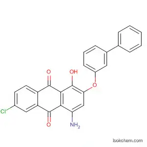 Molecular Structure of 88604-93-7 (9,10-Anthracenedione,
4-amino-2-([1,1'-biphenyl]-3-yloxy)-6-chloro-1-hydroxy-)