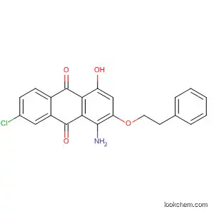 Molecular Structure of 88604-96-0 (9,10-Anthracenedione, 1-amino-7-chloro-4-hydroxy-2-(2-phenylethoxy)-)