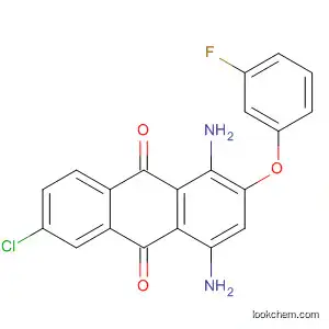 Molecular Structure of 88605-20-3 (9,10-Anthracenedione, 1,4-diamino-6-chloro-2-(3-fluorophenoxy)-)