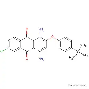 Molecular Structure of 88605-22-5 (9,10-Anthracenedione,
1,4-diamino-6-chloro-2-[4-(1,1-dimethylethyl)phenoxy]-)