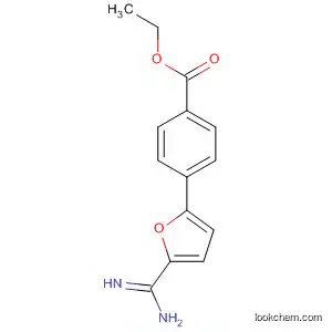 Molecular Structure of 88649-49-4 (Benzoic acid, 4-[5-(aminoiminomethyl)-2-furanyl]-, ethyl ester)