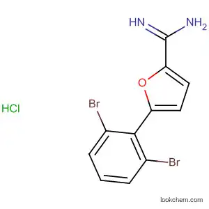 Molecular Structure of 88649-61-0 (2-Furancarboximidamide, 5-(2,6-dibromophenyl)-, monohydrochloride)