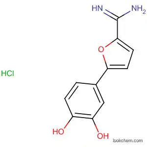 Molecular Structure of 88649-63-2 (2-Furancarboximidamide, 5-(3,4-dihydroxyphenyl)-, monohydrochloride)