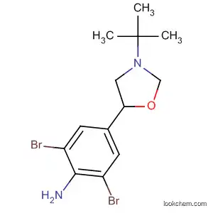Molecular Structure of 88698-33-3 (Benzenamine, 2,6-dibromo-4-[3-(1,1-dimethylethyl)-5-oxazolidinyl]-)