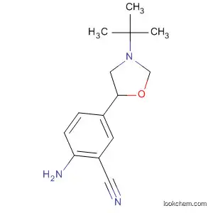 Molecular Structure of 88698-43-5 (Benzonitrile, 2-amino-5-[3-(1,1-dimethylethyl)-5-oxazolidinyl]-)