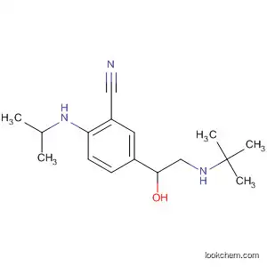 Molecular Structure of 88698-52-6 (Benzonitrile,
5-[2-[(1,1-dimethylethyl)amino]-1-hydroxyethyl]-2-[(1-methylethyl)amino]-)