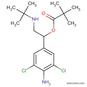 Molecular Structure of 88698-59-3 (Propanoic acid, 2,2-dimethyl-,
1-(4-amino-3,5-dichlorophenyl)-2-[(1,1-dimethylethyl)amino]ethyl ester)