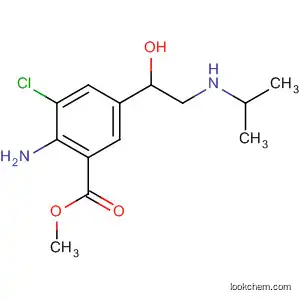 Molecular Structure of 88698-67-3 (Benzoic acid,
2-amino-3-chloro-5-[1-hydroxy-2-[(1-methylethyl)amino]ethyl]-, methyl
ester)
