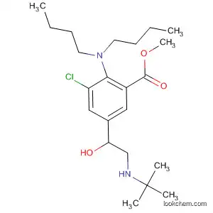 Molecular Structure of 88698-76-4 (Benzoic acid,
3-chloro-2-(dibutylamino)-5-[2-[(1,1-dimethylethyl)amino]-1-hydroxyethyl
]-, methyl ester)