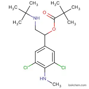 Molecular Structure of 88699-27-8 (Propanoic acid, 2,2-dimethyl-,
1-[3,5-dichloro-4-(methylamino)phenyl]-2-[(1,1-dimethylethyl)amino]ethyl
ester)