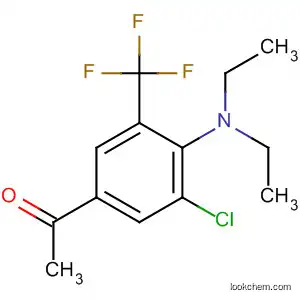 Molecular Structure of 88699-32-5 (Ethanone, 1-[3-chloro-4-(diethylamino)-5-(trifluoromethyl)phenyl]-)