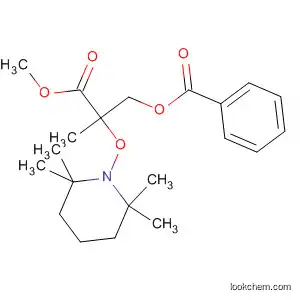 Molecular Structure of 88699-44-9 (Propanoic acid,
3-(benzoyloxy)-2-methyl-2-[(2,2,6,6-tetramethyl-1-piperidinyl)oxy]-,
methyl ester)