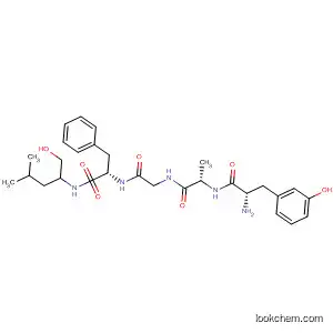 Molecular Structure of 88739-84-8 (L-Phenylalaninamide,
3-hydroxy-L-phenylalanyl-D-alanylglycyl-N-[1-(hydroxymethyl)-3-methylbut
yl]-, (S)-)