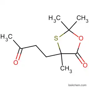 Molecular Structure of 88802-54-4 (1,3-Oxathiolan-5-one, 2,2,4-trimethyl-4-(3-oxobutyl)-)