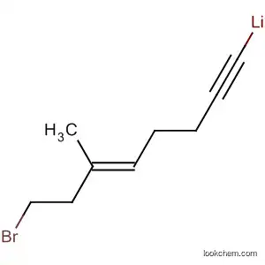 Molecular Structure of 88803-11-6 (Lithium, (8-bromo-6-methyl-5-octen-1-ynyl)-, (E)-)