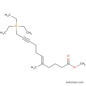 Molecular Structure of 88803-13-8 (5-Undecen-9-ynoic acid, 5-methyl-11-(triethylsilyl)-, methyl ester, (E)-)