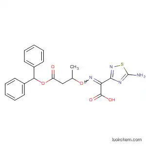 Molecular Structure of 88810-84-8 (1,2,4-Thiadiazole-3-acetic acid,
5-amino-a-[[3-(diphenylmethoxy)-1-methyl-3-oxopropoxy]imino]-, (Z)-)