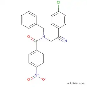 Molecular Structure of 88875-48-3 (Benzamide, N-[(4-chlorophenyl)cyanomethyl]-4-nitro-N-(phenylmethyl)-)