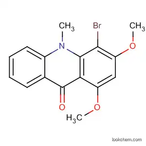 Molecular Structure of 88901-76-2 (9(10H)-Acridinone, 4-bromo-1,3-dimethoxy-10-methyl-)