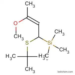 Molecular Structure of 88909-49-3 (Silane, [1-[(1,1-dimethylethyl)thio]-3-methoxy-2-butenyl]trimethyl-, (Z)-)