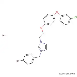 Molecular Structure of 88910-42-3 (1H-Imidazolium,
1-[(4-bromophenyl)methyl]-3-[2-[(7-chloro-2-dibenzofuranyl)oxy]ethyl]-,
bromide)