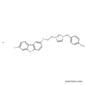 Molecular Structure of 88910-44-5 (1H-Imidazolium,
1-[2-[(7-chloro-2-dibenzofuranyl)oxy]ethyl]-3-[(4-methylphenyl)methyl]-,
bromide)
