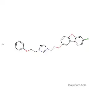 Molecular Structure of 88910-56-9 (1H-Imidazolium,
1-[2-[(7-chloro-2-dibenzofuranyl)oxy]ethyl]-3-(2-phenoxyethyl)-, bromide)