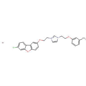 1H-Imidazolium,
1-[2-[(7-chloro-2-dibenzofuranyl)oxy]ethyl]-3-[2-(3-methylphenoxy)ethyl]-,
bromide