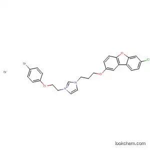 Molecular Structure of 88910-60-5 (1H-Imidazolium,
1-[2-(4-bromophenoxy)ethyl]-3-[3-[(7-chloro-2-dibenzofuranyl)oxy]propyl
]-, bromide)