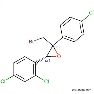 Molecular Structure of 88910-83-2 (Oxirane, 2-(bromomethyl)-2-(4-chlorophenyl)-3-(2,4-dichlorophenyl)-,
cis-)