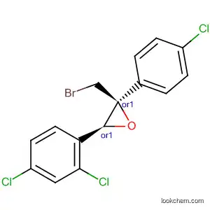 Molecular Structure of 88910-84-3 (Oxirane, 2-(bromomethyl)-2-(4-chlorophenyl)-3-(2,4-dichlorophenyl)-,
trans-)