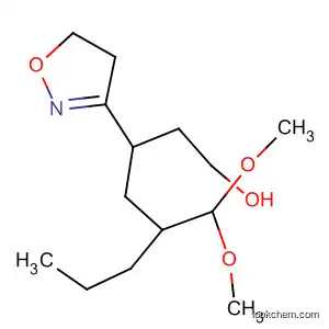 Molecular Structure of 88911-43-7 (3-Isoxazoleoctanol, 5-(dimethoxymethyl)-4,5-dihydro-)