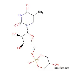 Molecular Structure of 88946-03-6 (Thymidine, 5'-O-(5-hydroxy-2-oxido-1,3,2-dioxaphosphorinan-2-yl)-)