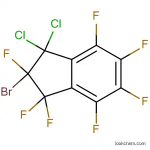 Molecular Structure of 88953-13-3 (1H-Indene, 2-bromo-1,1-dichloro-2,3,3,4,5,6,7-heptafluoro-2,3-dihydro-)