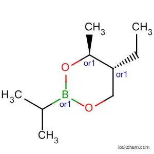 Molecular Structure of 88953-82-6 (1,3,2-Dioxaborinane, 5-ethyl-4-methyl-2-(1-methylethyl)-, trans-)