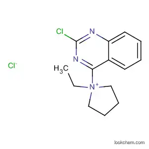 Molecular Structure of 88988-19-6 (Pyrrolidinium, 1-(2-chloro-4-quinazolinyl)-1-ethyl-, chloride)