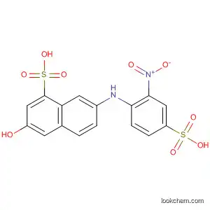 Molecular Structure of 89023-46-1 (1-Naphthalenesulfonic acid, 3-hydroxy-7-[(2-nitro-4-sulfophenyl)amino]-)