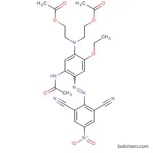 Molecular Structure of 89023-49-4 (Acetamide,
N-[5-[bis[2-(acetyloxy)ethyl]amino]-2-[(2,6-dicyano-4-nitrophenyl)azo]-4-
ethoxyphenyl]-)