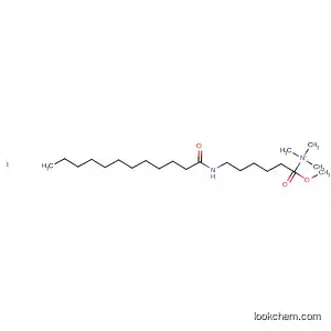 Molecular Structure of 89025-04-7 (2-Hexanaminium,
1-methoxy-N,N,N-trimethyl-1-oxo-6-[(1-oxododecyl)amino]-, iodide)