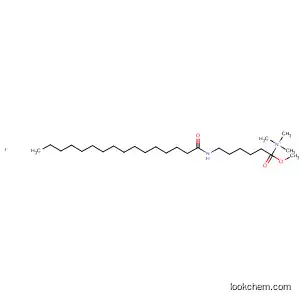 Molecular Structure of 89025-06-9 (2-Hexanaminium,
1-methoxy-N,N,N-trimethyl-1-oxo-6-[(1-oxohexadecyl)amino]-, iodide)