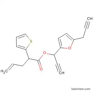 Molecular Structure of 89026-02-8 (2-Thiopheneacetic acid, a-2-propenyl-,
1-[5-(2-propynyl)-2-furanyl]-2-propynyl ester)