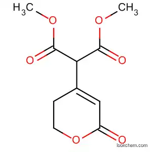 Molecular Structure of 89030-28-4 (Propanedioic acid, (5,6-dihydro-2-oxo-2H-pyran-4-yl)-, dimethyl ester)