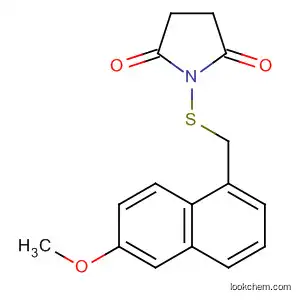 Molecular Structure of 89030-44-4 (2,5-Pyrrolidinedione, 1-[[(6-methoxy-1-naphthalenyl)methyl]thio]-)