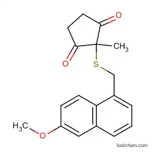 Molecular Structure of 89030-45-5 (1,3-Cyclopentanedione,
2-[[(6-methoxy-1-naphthalenyl)methyl]thio]-2-methyl-)