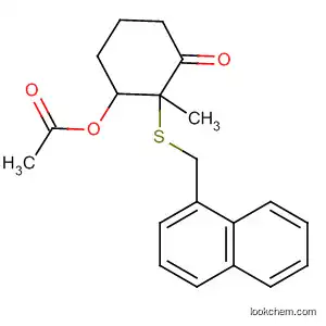 Molecular Structure of 89030-51-3 (Cyclohexanone, 3-(acetyloxy)-2-methyl-2-[(1-naphthalenylmethyl)thio]-)