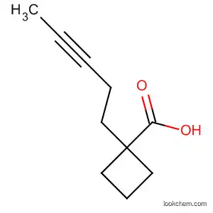 Molecular Structure of 89056-30-4 (Cyclobutanecarboxylic acid, 1-(3-pentynyl)-)